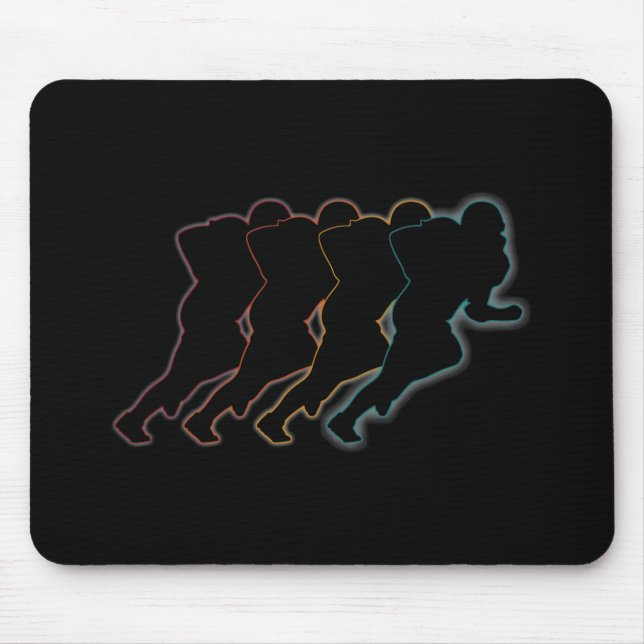 Retro  American football Artwork Mouse Pad (Front)