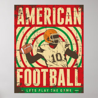 Retro American Football Poster