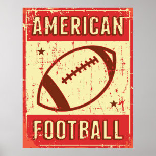 Retro American Football Poster
