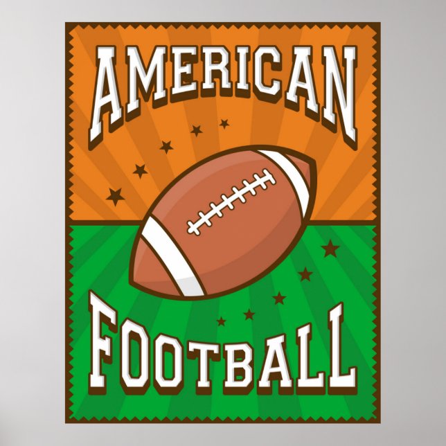 Retro American Football Poster (Front)
