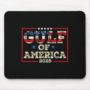 Retro American Gulf Est 2025 Usa American Flag Mouse Pad