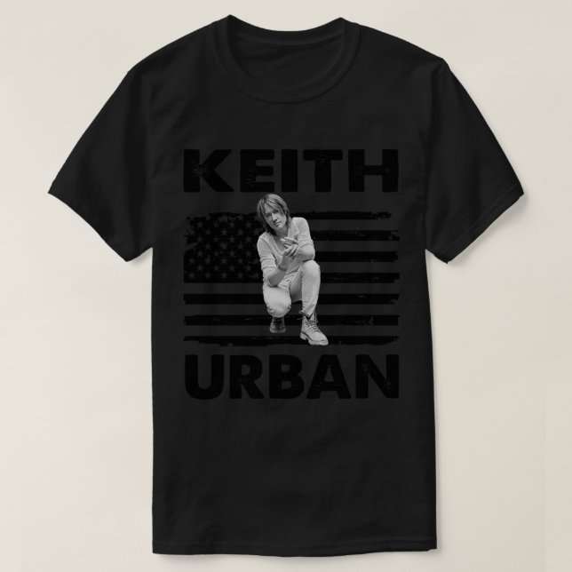 Retro American Keith Flag Urban Music Gift Essenti T-Shirt (Design Front)