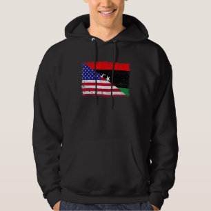 Retro American Libya Flag Men Women Kid Patriotic Hoodie