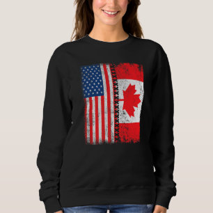 Retro American Maple Leaf Canadian Flag America Ca Sweatshirt