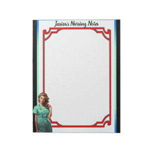 Retro American Pinup_  Don't Flatter Yourself Notepad