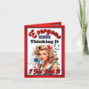 Retro American Pinup_ I Just Said It Thank You Card