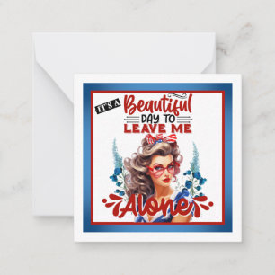 Retro American Pinup_ It's a Beautiful Day Card
