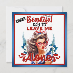 Retro American Pinup_ It's a Beautiful Day Holiday Card