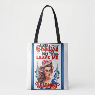 Retro American Pinup_ It's a Beautiful Day Tote Bag