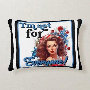 Retro American Pinup_ Not for Everyone Decorative Cushion