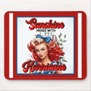 Retro American Pinup_ Sunshine Mixed Mouse Pad
