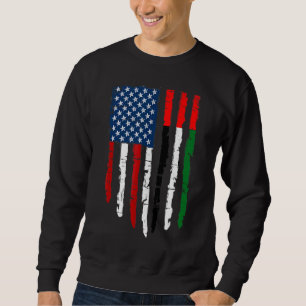 Retro American United Arab Emirates Flag Men Women Sweatshirt