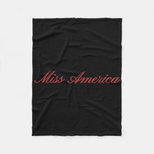 Retro Americana Baby Miss America Aesthetic 4th Of Fleece Blanket