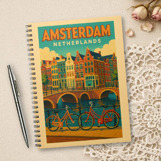 Retro Amsterdam Netherlands Notebook
