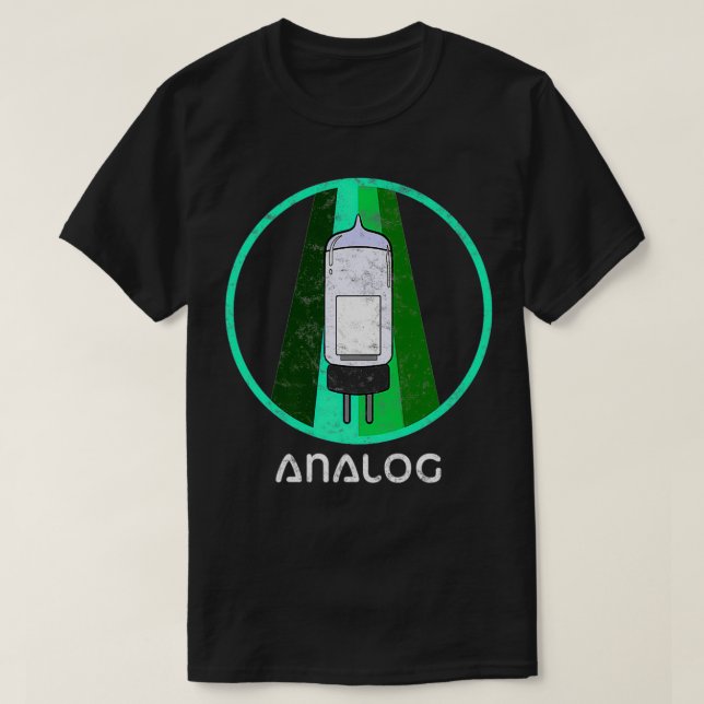 Retro Analog Audio Design 70s Vacuum Tube Premium  T-Shirt (Design Front)