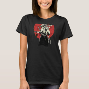 Retro Ancient Japanese Warrior on back  Tokyo Samu T-Shirt