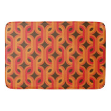 retro and mod 60s 70s bath mat