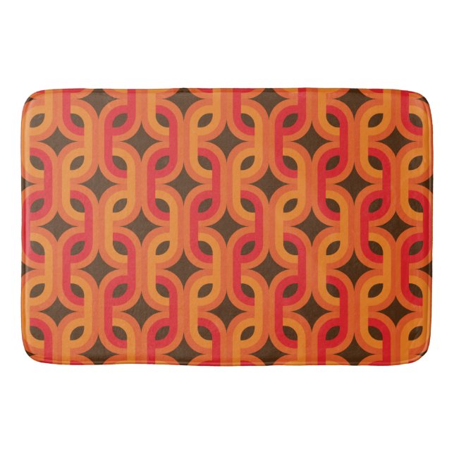 retro and mod 60s 70s bath mat (Front)