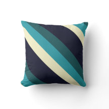 retro and mod colour scheme striped pillow