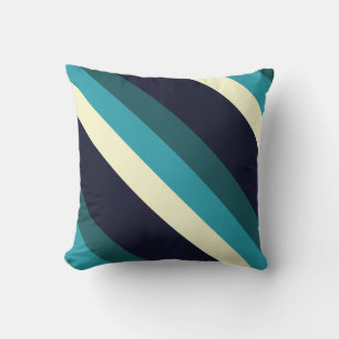 retro and mod colour scheme striped pillow