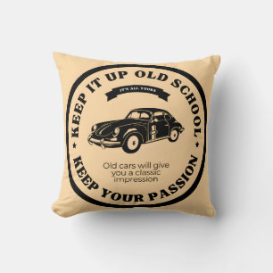 Retro and vintage cars cushion