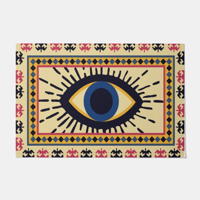 Retro And Vintage Mat, Mystery Eyes Doormat (Front)