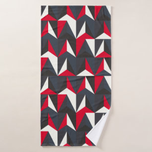 Retro and Vintage style with geometric shape, ill Bath Towel