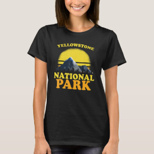 Retro And Vintage Sunset Yellowstone Usa National  T-Shirt