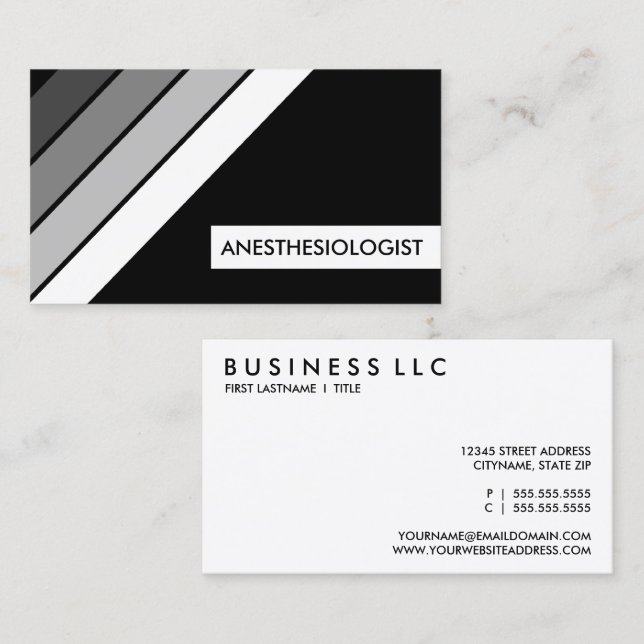 retro ANESTHESIOLOGIST Business Card (Front/Back)
