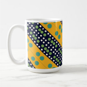 Retro Angled Dots yellow and black Coffee Mug