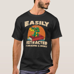 Retro Animal Book Reading Fantasy Bookworm Book Dr T-Shirt
