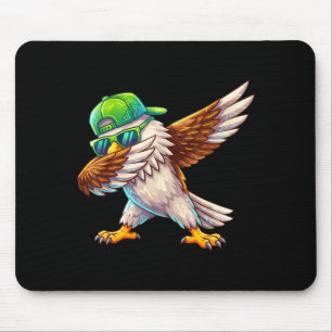 Retro animal funny sea hawk dabbing cute slay meme mouse pad