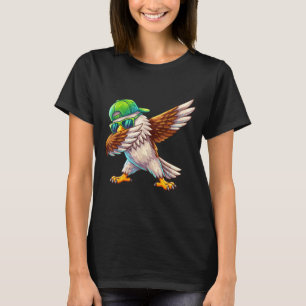 Retro animal funny sea hawk dabbing cute slay meme T-Shirt