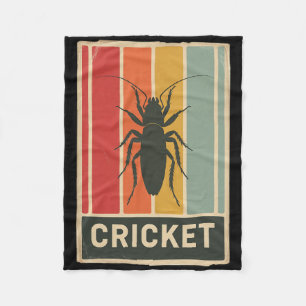 Retro Animal Insect Lovers Vintage Cricket Fleece Blanket