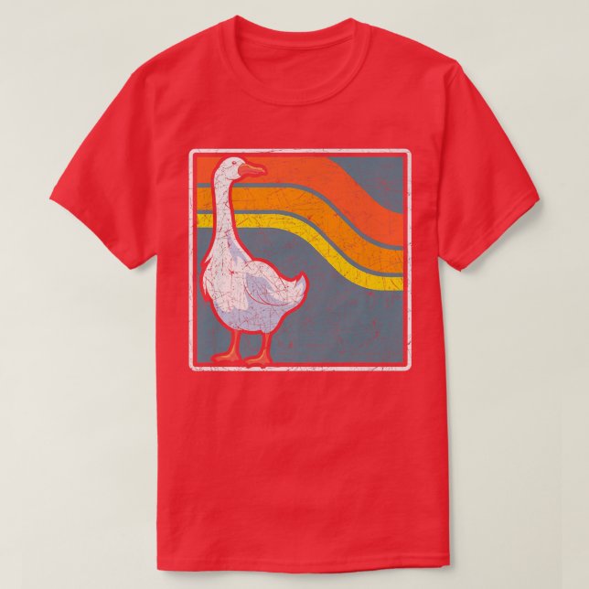 Retro Animal Lover Farm Bird Farmer Goose  T-Shirt (Design Front)