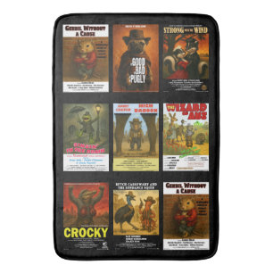 Retro Animal Movie Poster Parodies Bath Mat
