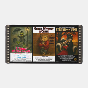 Retro Animal Movie Poster Parodies Desk Mat