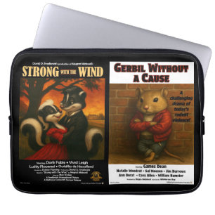 Retro Animal Movie Poster Parodies Laptop Sleeve