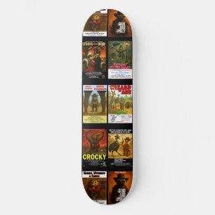 Retro Animal Movie Poster Parodies Skateboard