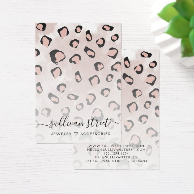 Retro Animal Print Earrings Display Card (Desk)