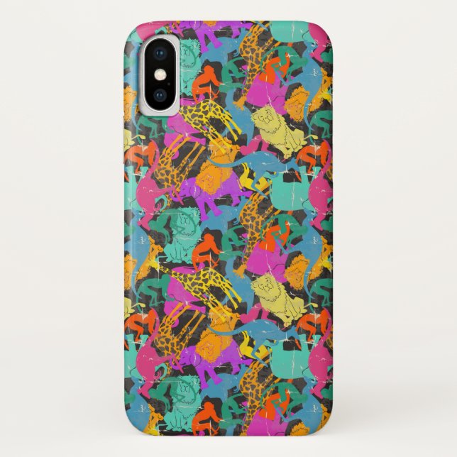 Retro Animal Silhouettes Pattern Case-Mate iPhone Case (Back)