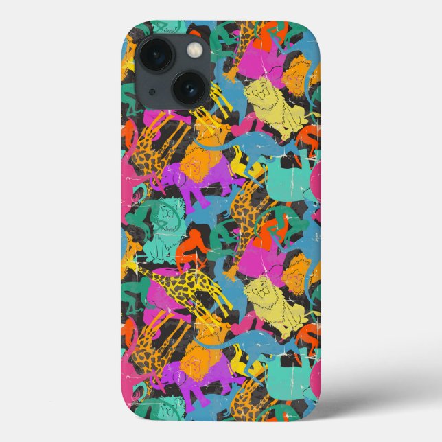 Retro Animal Silhouettes Pattern Case-Mate iPhone Case (Back)