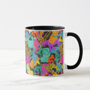 Retro Animal Silhouettes Pattern Mug