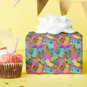 Retro Animal Silhouettes Pattern Wrapping Paper