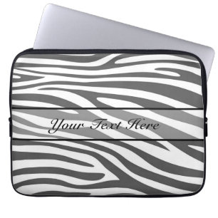Retro animal zebra print 3 laptop sleeve