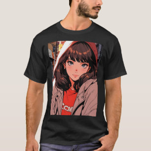 Retro Anime Cosy Hoodie Girl Night City Lights Sti T-Shirt