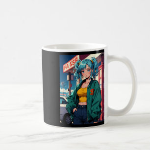 Retro Anime Gas Station Girl Vintage Street Fashio Coffee Mug