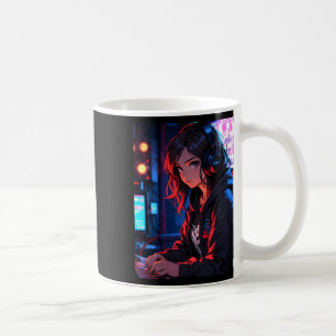Retro Anime Girl Gamer Cyberpunk Streaming Setup S Coffee Mug