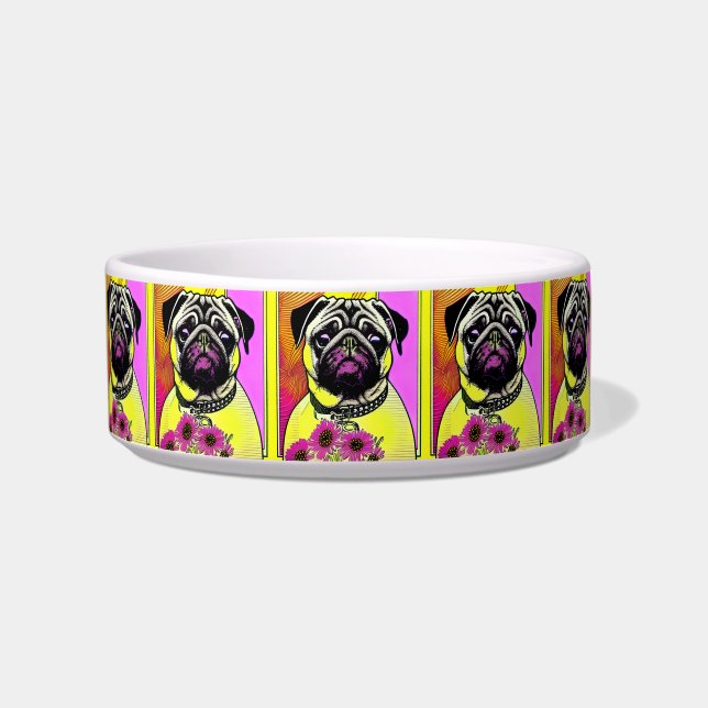 Retro Anime Pug Bowl (Front)