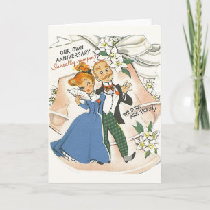 Retro Anniversary Greeting Card